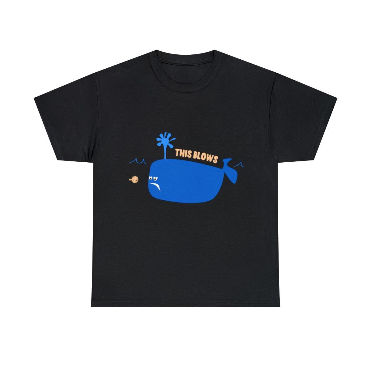 

This Blows Funny Whale Blowfish Graphic Tee Shirt, S-5XL S