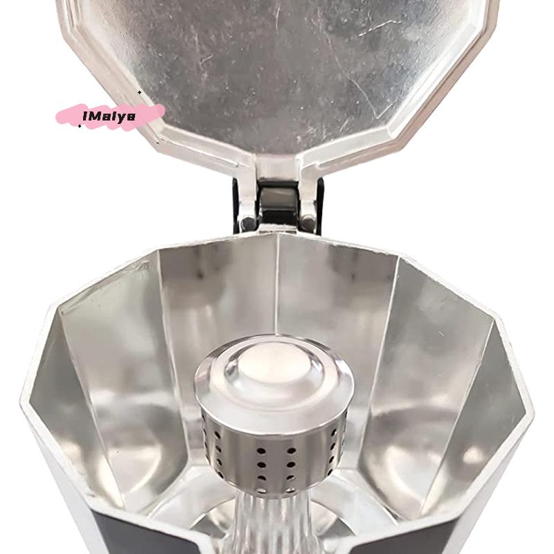 1Pc Stainless Steel Anti-Splash Valve Cover for Moka Pot Stovetop Espresso Aluminum Coffee Maker Universal Accessory