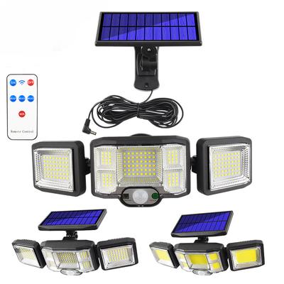 New Solar Wall Lamp Human Body Induction Garden Lamp Outdoor Waterproof LED Rotatable Lighting Street Lamp