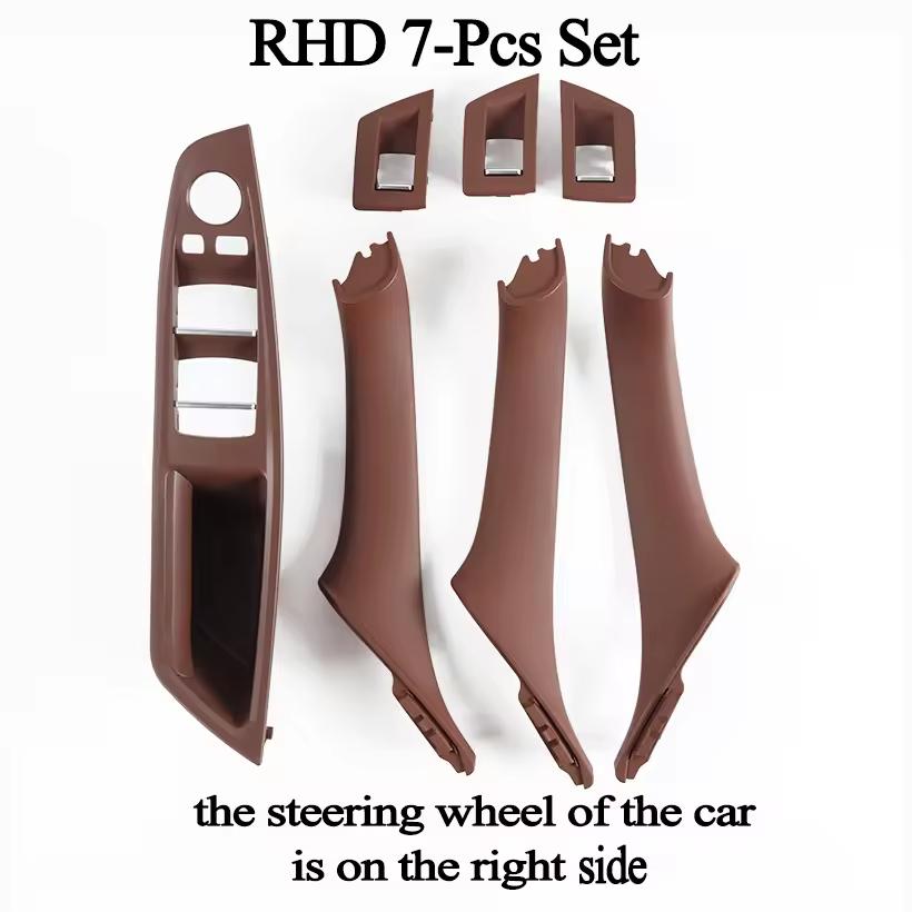 Carbon Fiber Inner Handle for F10 F11 F18 BMW 5 Series Armrest Pull Trim Cover 7 Pcs Set 51417225875 51417261933 51417225879