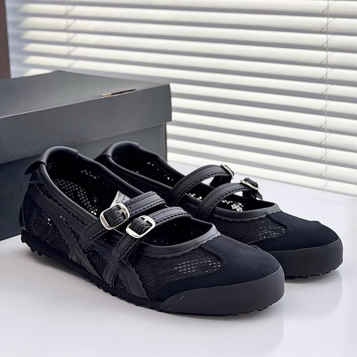 Retro Ballet-Style Mesh Lace Mary Janes