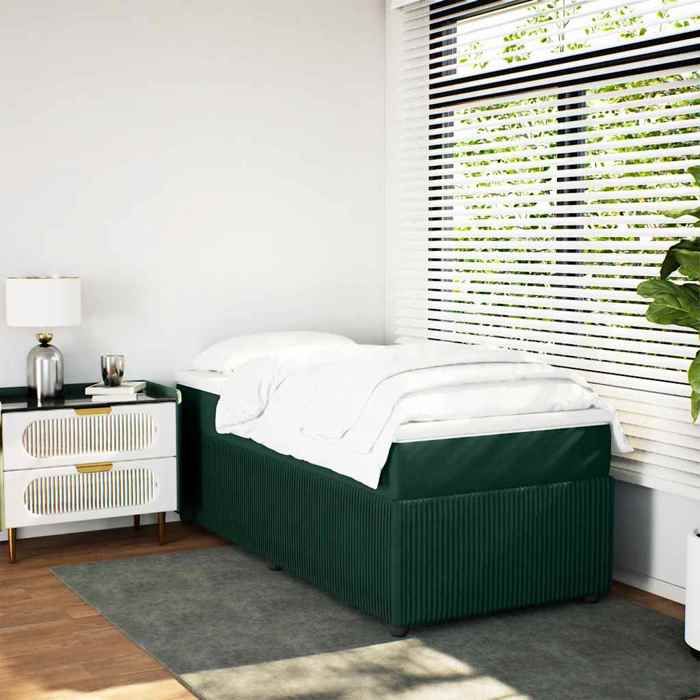 Maison Exclusive - Sommier à lattes de lit avec matelas Vert foncé 100x200 cm