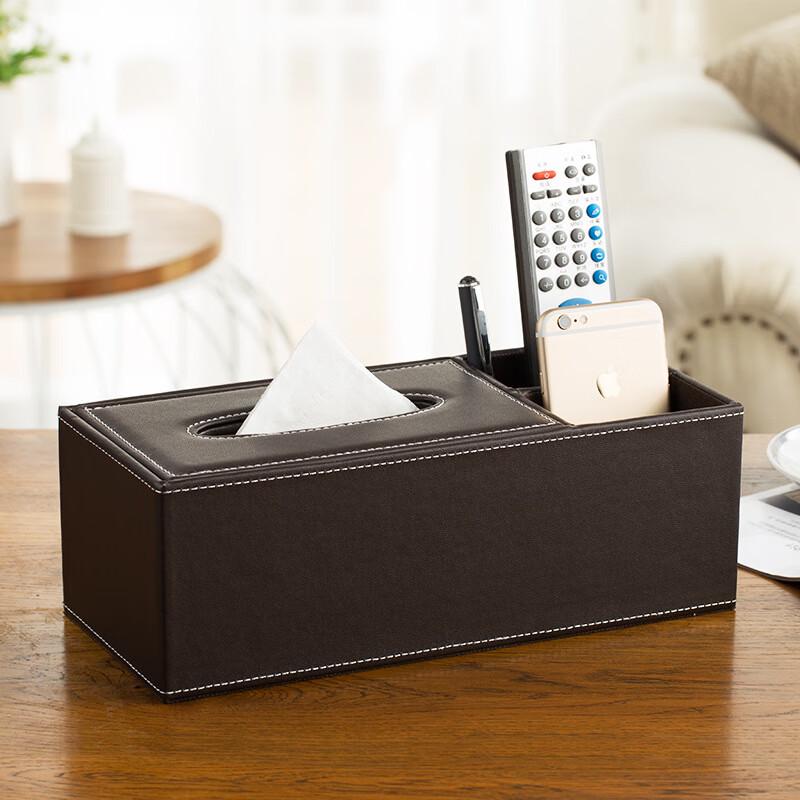 Multi-functional Tissue Box Organizer with Remote Holder