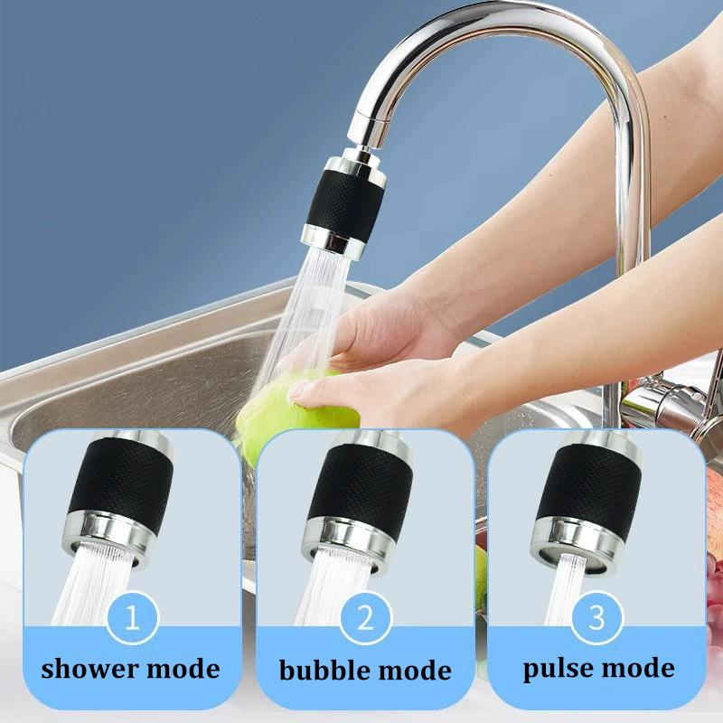 3 Modes Kitchen Filter Faucet Extender 360° Rotation Pressurized Water Saver Home Anti-Splash Shower Sprayer Universal Faucet