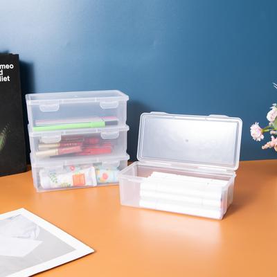 Transparentes Federmäppchen mit stapelbarer Schreibwarenbox für Studenten mit großem Fassungsvermögen, multifunktionale Aufbewahrungsbox für Skizzierpinsel