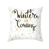 Nordic Style Christmas Pillow Cover Cartoon Print Santa Claus Cushion Cover Sofa Peach Skin Pillow Cover