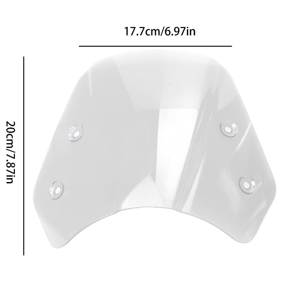 1PC Motorcycle Windshield Windscreen Wind Deflector Round Headlight Streamlined Aerodynamic Console Extension for Riding Highway