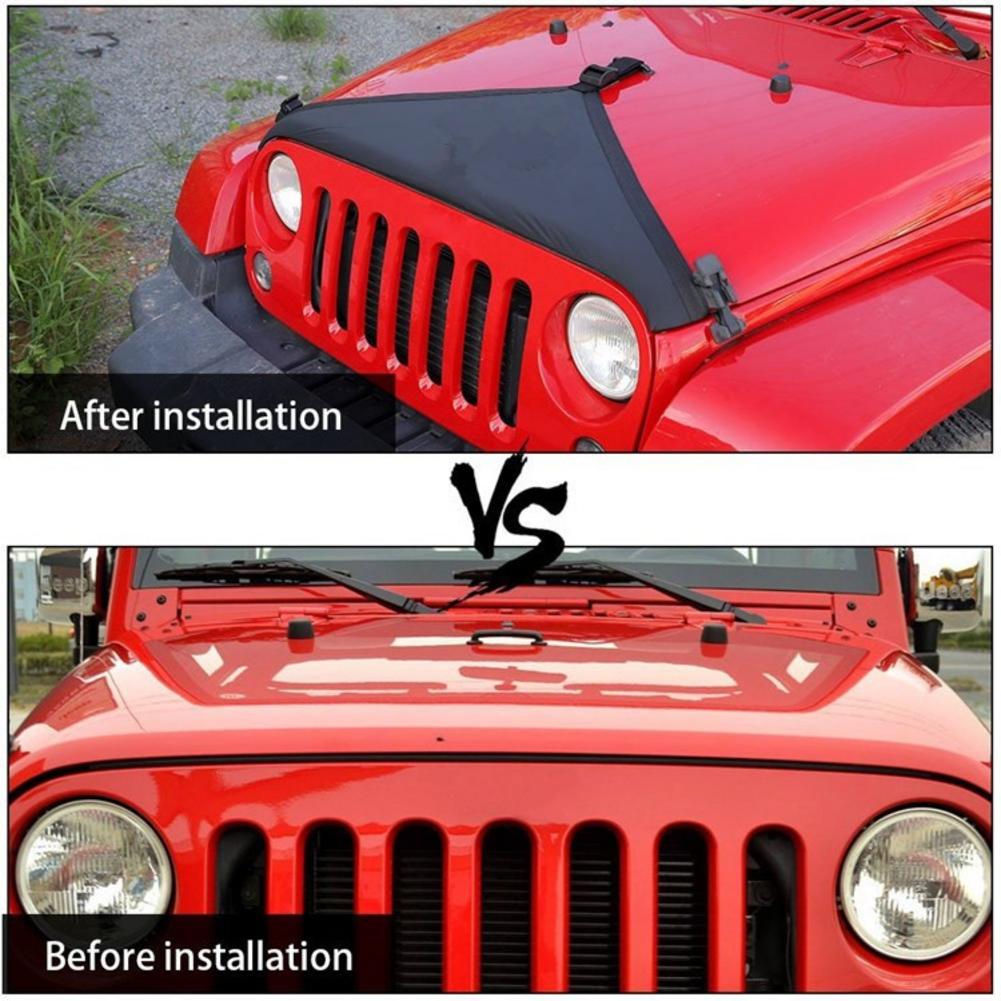 1 ks Plátěný kryt motorové kapoty auta Ochranná podprsenka na přední kapotu pro Jeep Wranglers TJ 1997-2006 Ochrana motoru Autopříslušenství