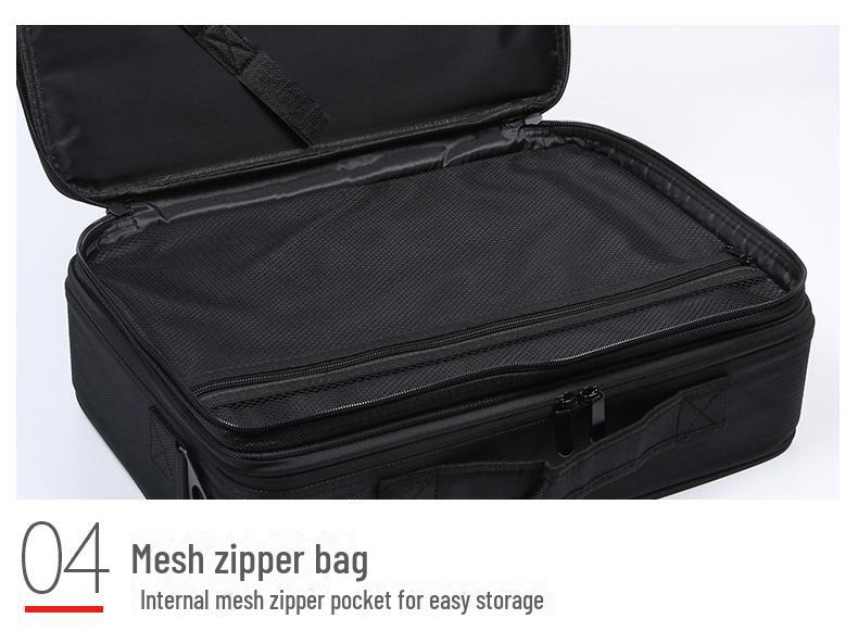 Three-Layer Waterproof Makeup Artist Travel Case: Portable Cosmetic Storage Bag
