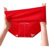 Ordifen Women's Red Underwear for Zodiac Year, 100% Pure Cotton Extended Crotch Red Panties, 10A Antibacterial Underwear, 4 Pieces