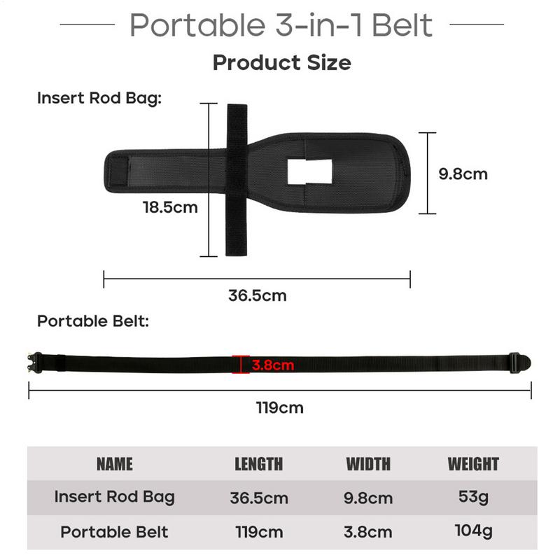 Fischergürtel Rutenhalter Angelkampf-Hüftgürtel Schnellverschluss Verstellbar Wurfausrüstung Tragbarer Rutenhalter Mit 2