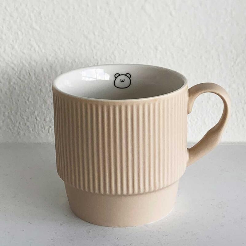 Gesicht Momo Bär Beige Tasse