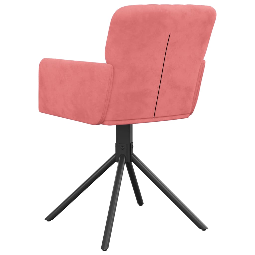Dining Chairs 2 Pcs Swivel Pink Velvet