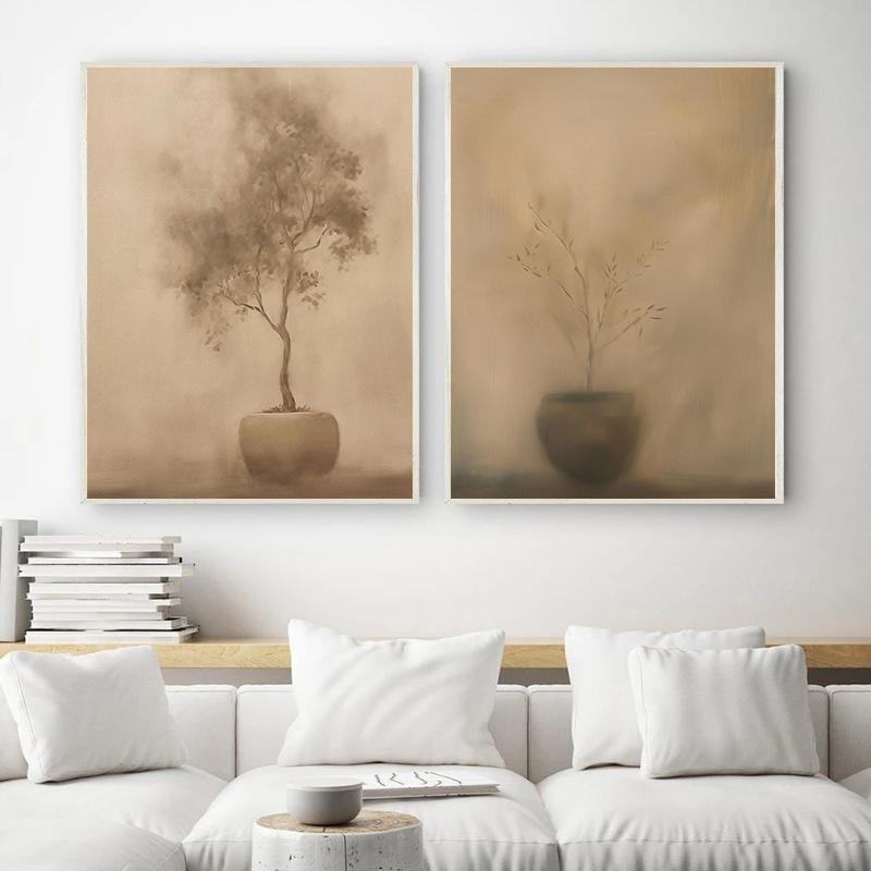 Vintage Botanical Burgundy Floral Posters Olive Branch Fruit Still Life Prints Canvas Painting Wall Art Pictures Home Room Decor