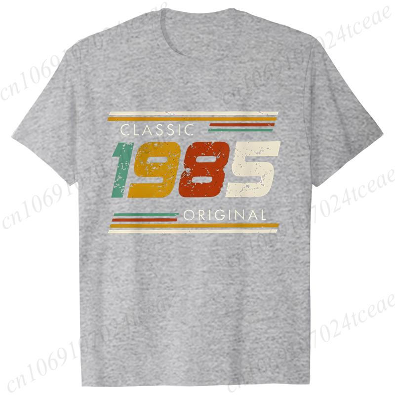 Fashion Birthday Gift for Men T-shirt Vintage Made in 1985 40th Birthday 40 Years Old Tops Summer Streetwear Short Sleeve Tees