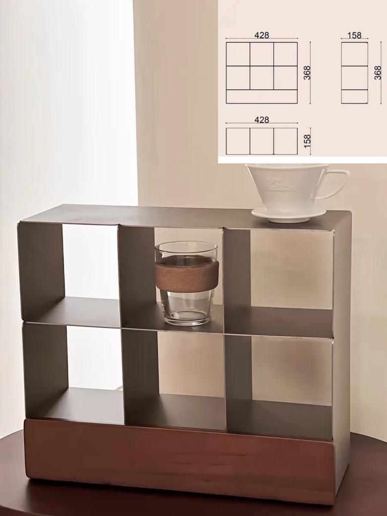 Coffee Cup Storage Display Stand Stainless Steel Retro Bath Bedroom Cosmetics Organization Rack Luxury Creative Home Accessories