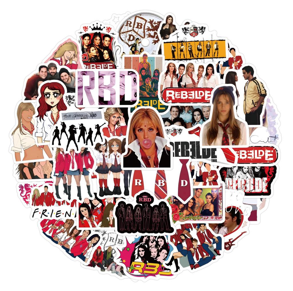 60/110 Sheets Singer RBD Graffiti Stickers for Notebooks, Luggage & Phones - DIY Star Design