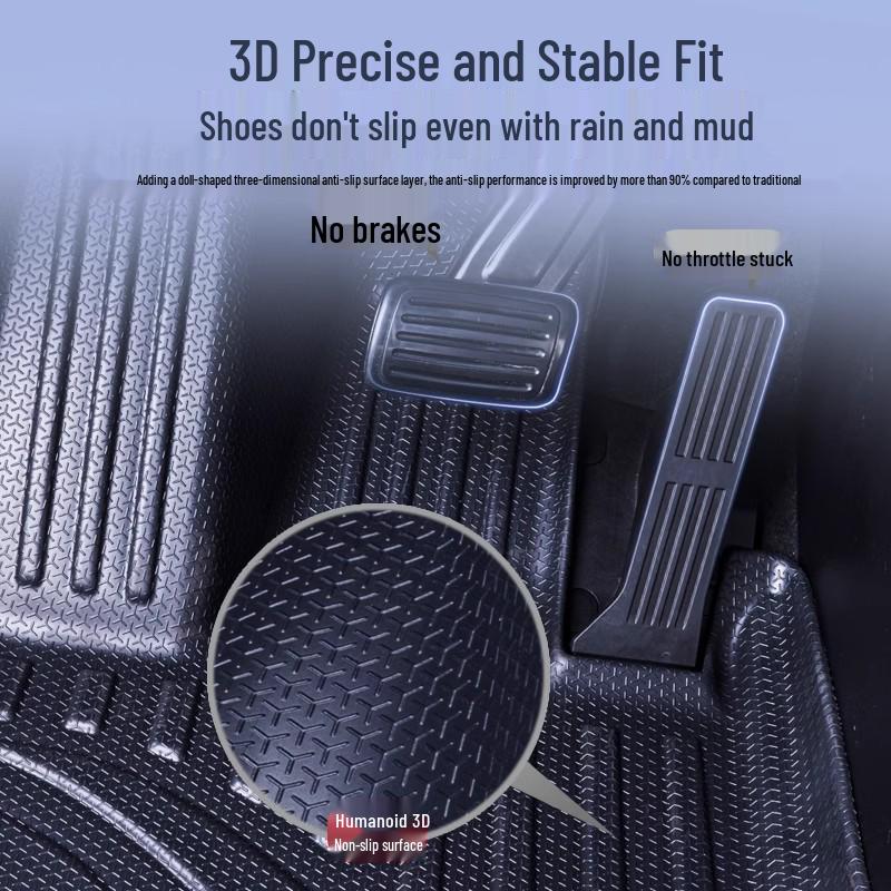 Dedicated Car Carbon Fiber Texture TPV Body Kits with 360 TPE Floor, Trunk, and Backrest Mats