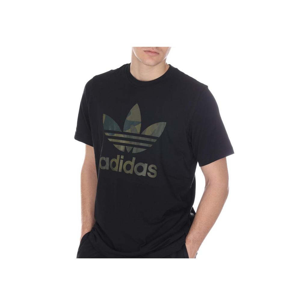 Adidas Originals Trefoil Logo Sports Short Sleeve T-Shirt Men Tops Black FM3338