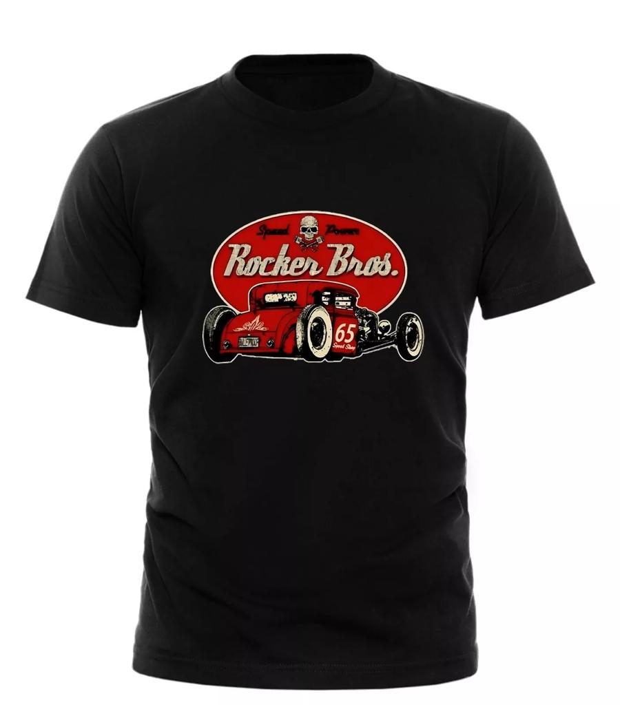 ROCKER BROS SPEED SHOP T-SHIRT T Shirt CLOTHING 100% COTTON RAT ROD HOT ROD