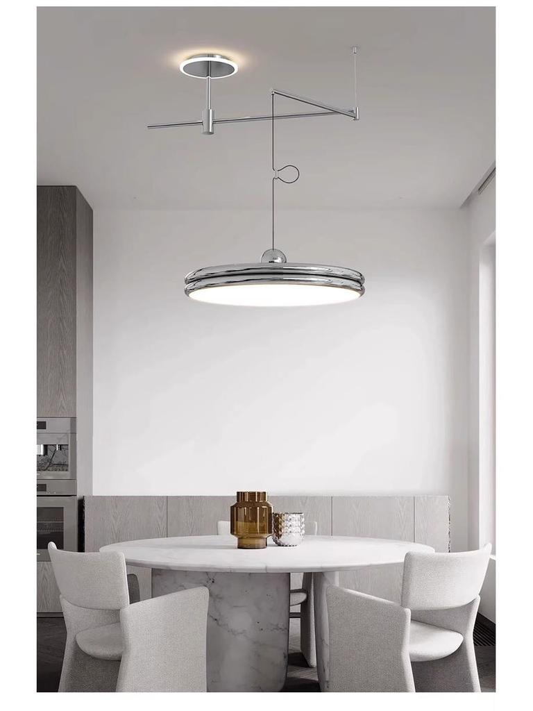 Modern UFO Chandelier: Adjustable Dining Room Light with Full Spectrum Eye Protection