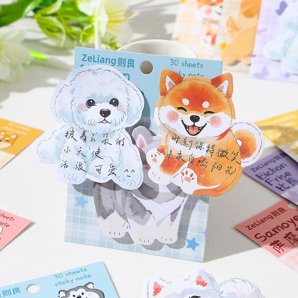 30sheets Original Cute Dog Interesting Post Notes, Sticky Notes, Office Note Messages Cute Note Pads, Study Funny Stickers Gift