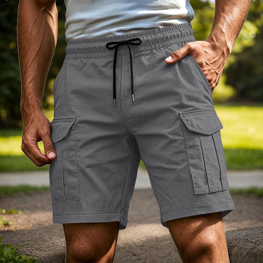 Mens Shorts Casual Lightweight Drawstring Cargo Design Mens Athletic Shorts for Outdoor and Gym Shorts Men