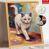 Animal series pearl painting cat diy handmade 5D highvalue hanging living room decoration painting