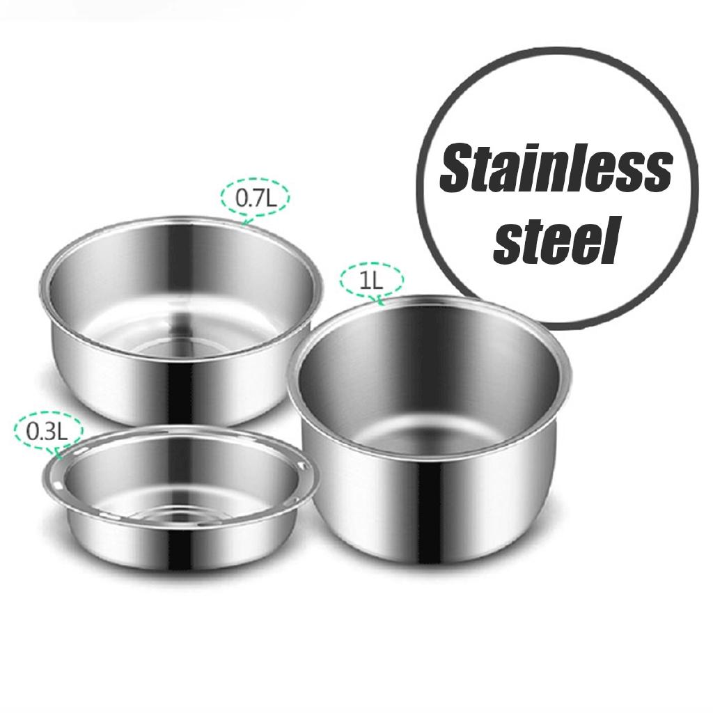 220V 3 Layers Electric Rice Cooker 2L Stainless Steel Steamer Warmer Container Heating Lunch Box New