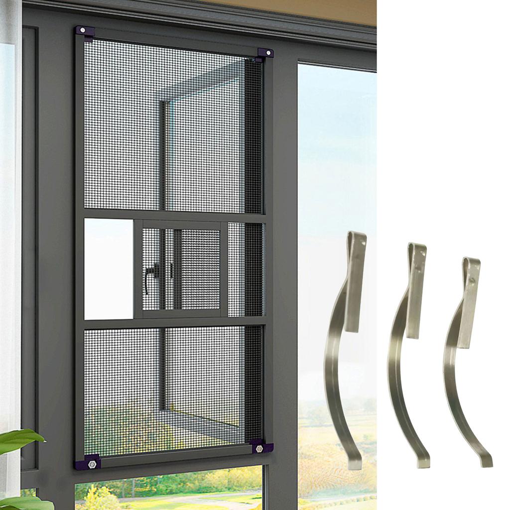 100pcs Window Screen Tension Clips Steel Flat Spring Corner Clips Window Screen Spring Clips Set for Aluminum Channels