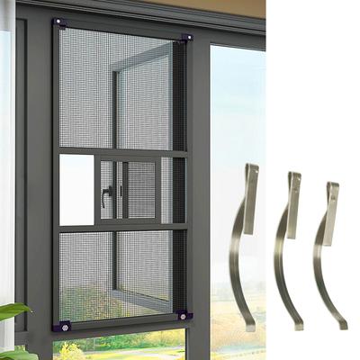 10 Stück Fenstergitter-Federclips, Befestigungsclips für Fenstergitter, Eckclips aus Stahl zur festen Fixierung von Fliegengittern