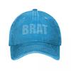 BRAT BRAT BRAT (in White) Baseball Cap Western Hat Luxury Cap Golf Hat Unisex Dropshipping Unisex Womens