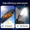 1pc 168LED Solar Induction Street Light Outdoor Waterproof LED For Garden Wall Adjustable Angle Built-in 18650 Lithium Battery