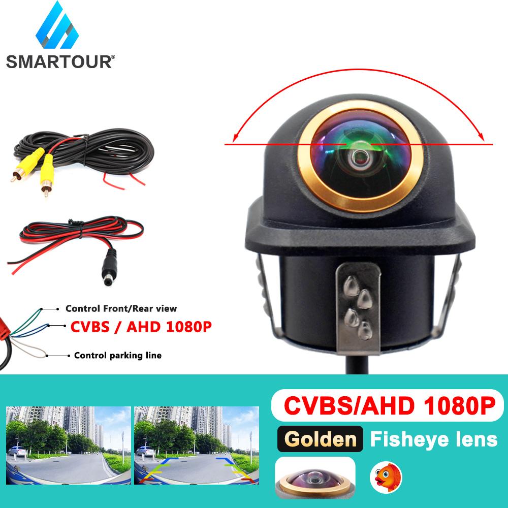 Smartour AHD 1080P Golden Len Car Rear View Camera Night Vision CCD Auto Backup Monitor 180 Degree Reversing Auto Parking Camera