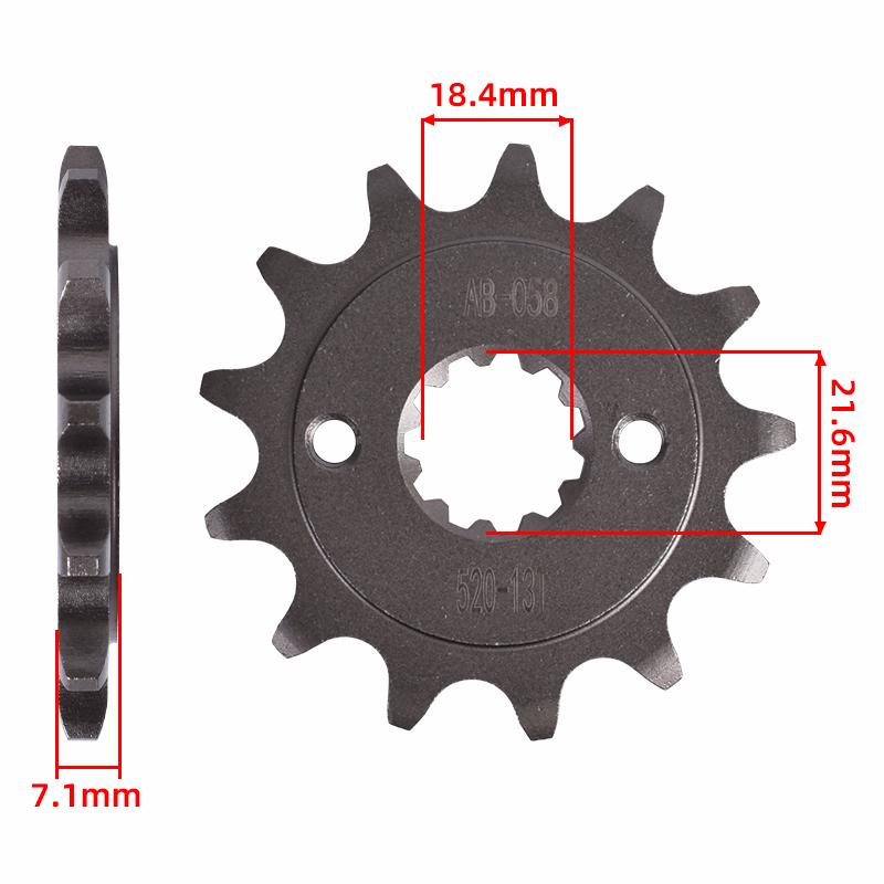 520 13T 14T 43T Motorcycle Star Front Rear Sprocket for Honda XR250 I S Baja 1996 XR 250 Baja 1997-2001 2003 2004 2005 2006 2007