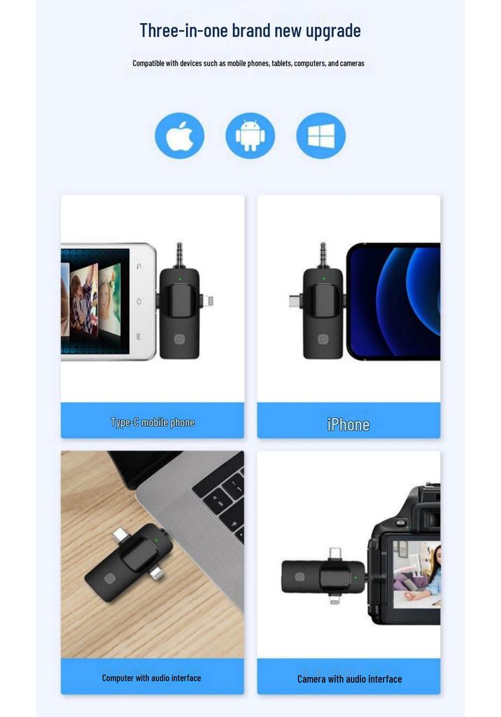 Wireless Lavalier Microphone: One-to-One/One-to-Two, Reverb & Monitoring, Noise Reduction for Live Streaming