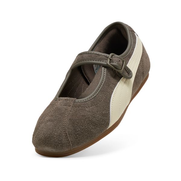 Puma Bequeme vielseitige Mary Jane Schuhe Damenschuhe Grau Weiß 408550-03