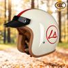 Retro 3C-Certified Unisex Motorcycle Helmet, All-Season 3/4 Design for Motorbike & Electric Bike