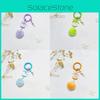 Metallic Letter Keyring With Diy Bead Pendant For Personalization And Gift