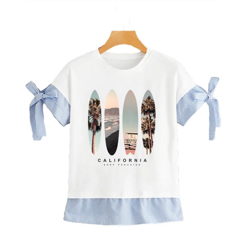 Iron-On Patch Natural Scenery Transfer Stickers Washable New Fashion T-Shirt Jeans Decoration Diy Heat Transfer Thermo Transfer