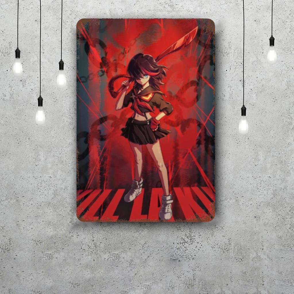 ryuko matoi Retro Vintage Tin Sign Poster Decorative Plaque Metal Plate Wall Decor