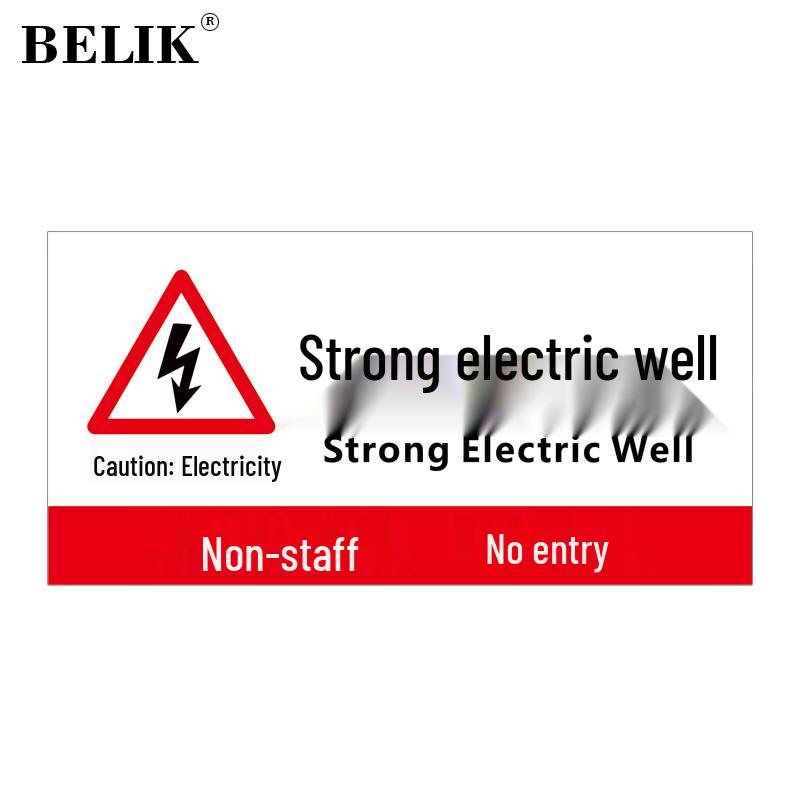 BELIK Electrical Well Warning Sign 30x15 CM