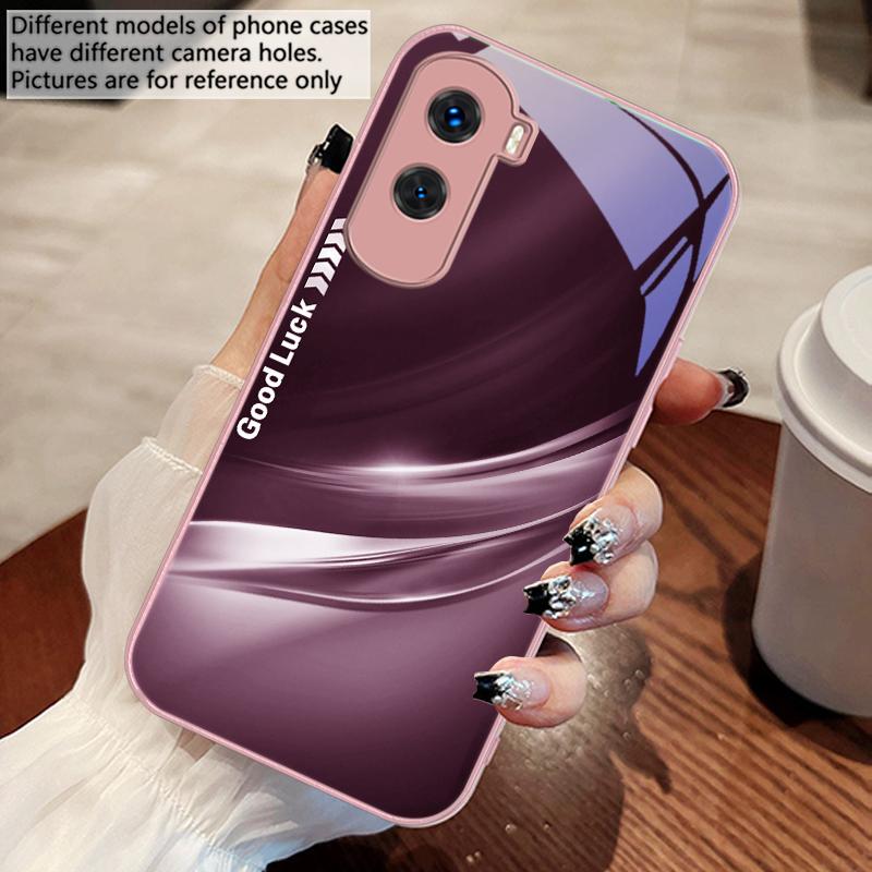 

Lucky Gradient Ripple For Honor 200 90 8X 9X Pro Lite P50 P40 Nova 10 11i P60 Magic4 6 Mate 20 50 Tempered Glass Phone Case For Huawei P40 Pro