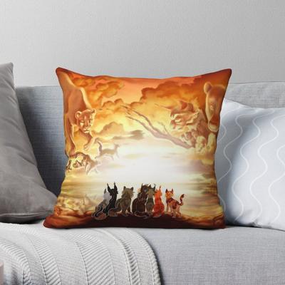 Cazadores de Guerreros Fin de un Viaje Funda de Almohada Cuadrada Poliéster Lino Terciopelo Patrón Funda de Almohada Decorativa Funda de Cojín para Sofá 45x45