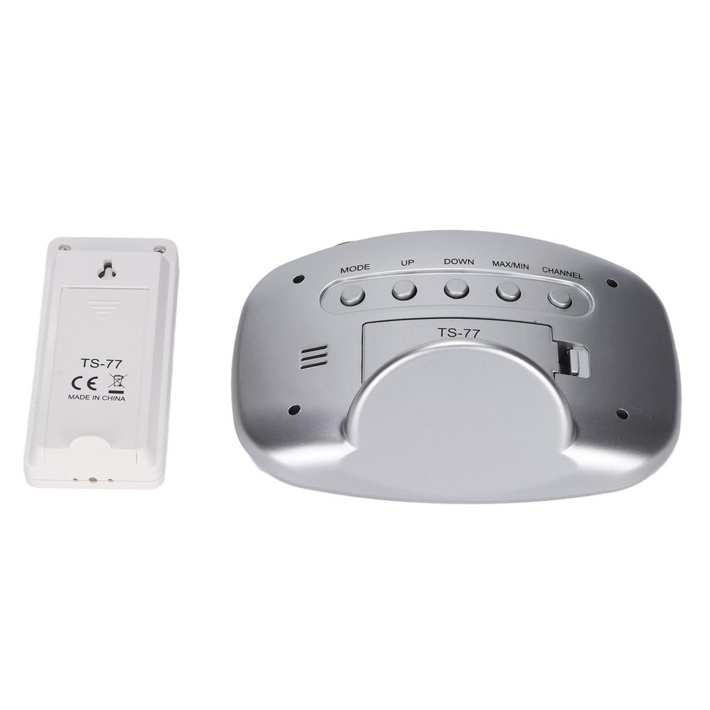 Weather Station Thermometer Wireless Color Display Digital Weather Thermometer with Clock for