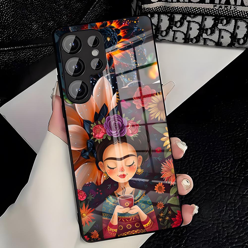 A-Art Frida Kahlo Phone Case For Samsung S26 S25 Plus S20 S20 Plus S22 Ultra S23 FE S21 Plus S21 Ultra Glass Cover