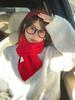 Festive Collection: Red Scarves & Imitation Cashmere Shawls - Cozy Winter Gifts & Soft Neck Warmers