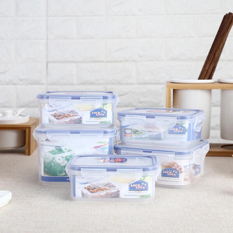 Zestaw 5 pojemników do przechowywania żywności Lock & Lock, nadających się do użycia w kuchence mikrofalowej