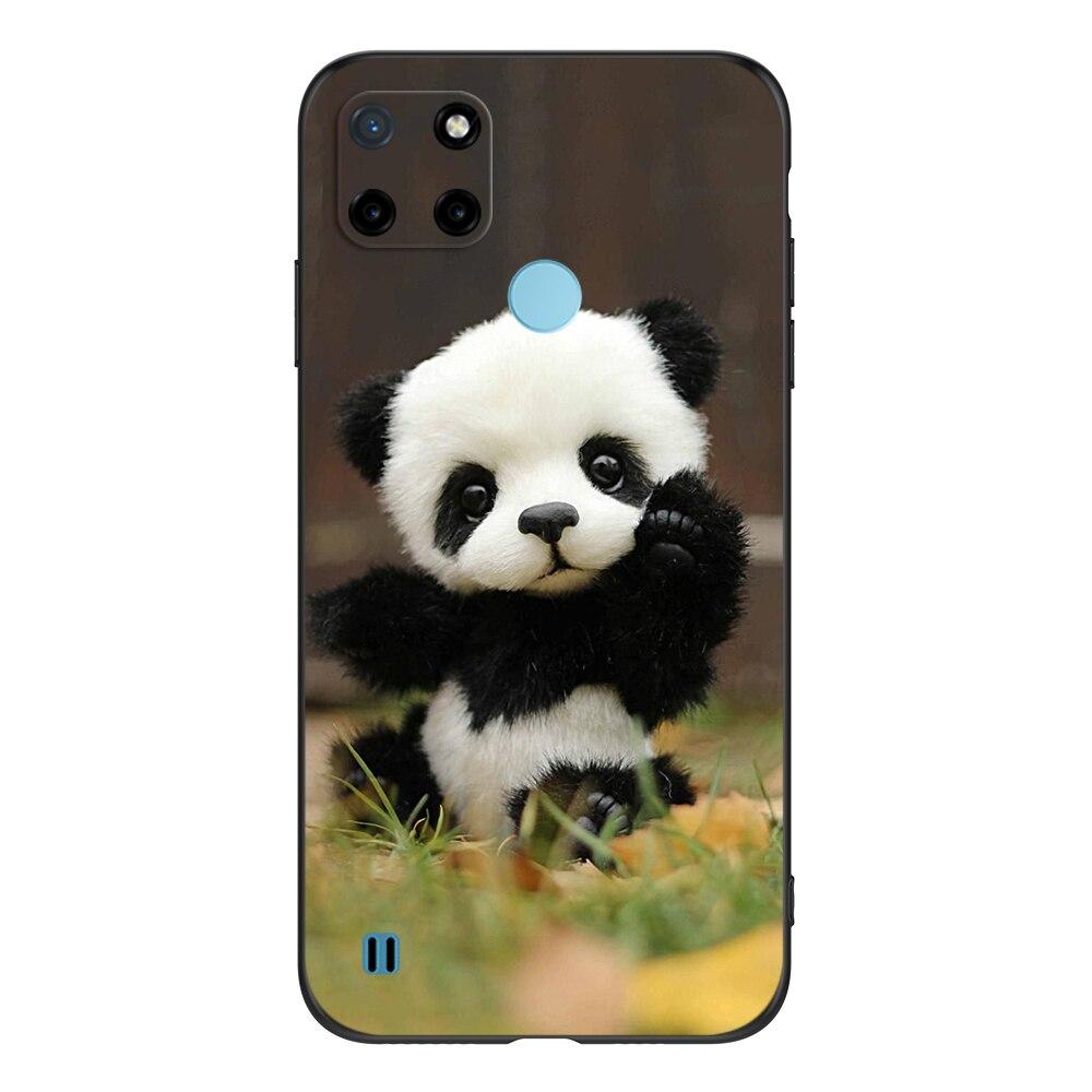 For Realme C21Y C25Y Case For OPPO Realme C21Y C25Y 4G Soft Case RMX3261 Coque 6.5inch Black Tpu Case Lion Wolf Tiger Dragon