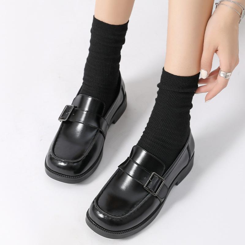fashion 2024 New Spring and Autumn College Style Single Shoes Japanese Soft Girl Mid-heel Round Toe JK Uniform Shoes Vintage Shoes